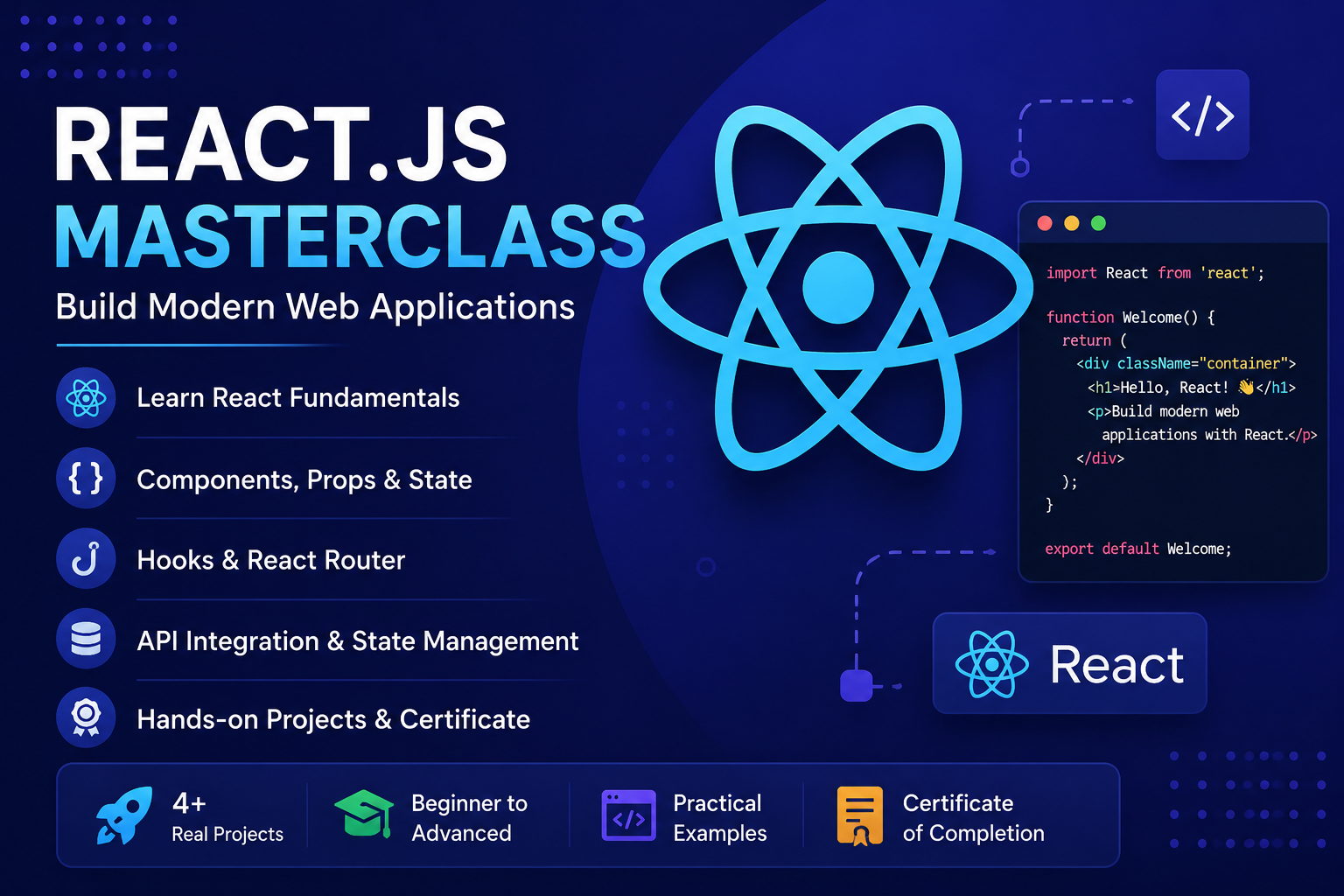 Thumbnail for course React.js Masterclass